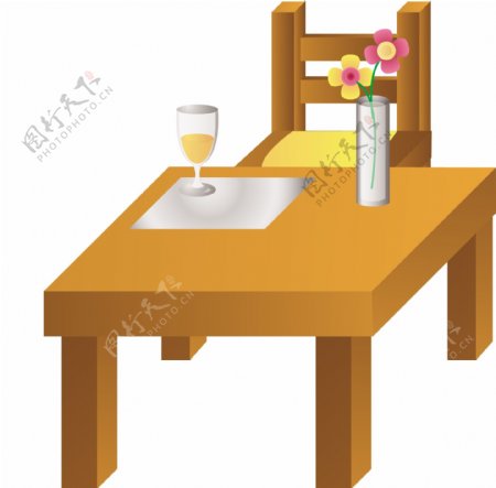 餐桌椅图片素材
