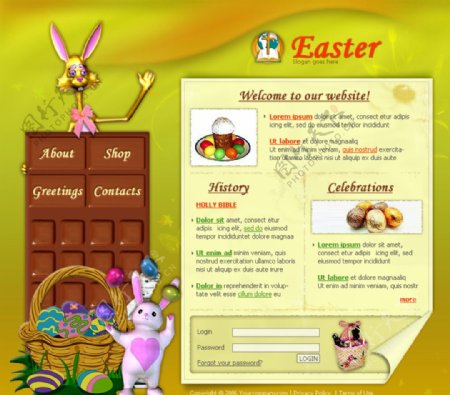 国外儿童节假日庆典网页网站模板图片