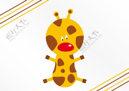 黄色长颈鹿图片
