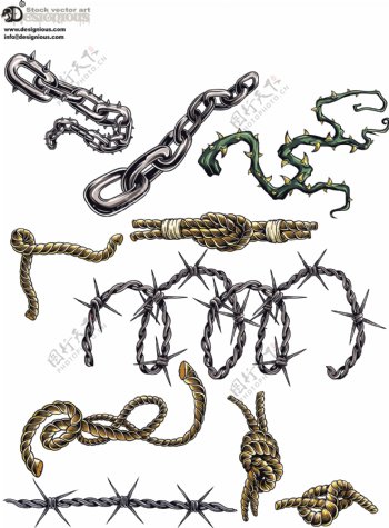 绳索武器纹身图案图片