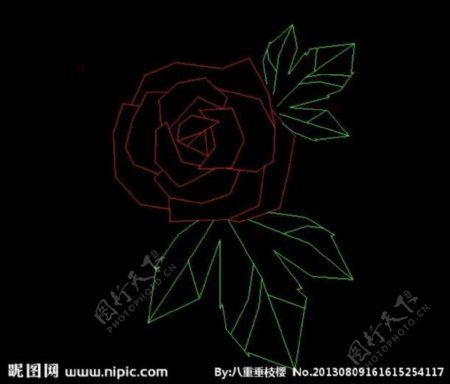 CAD玫瑰图片