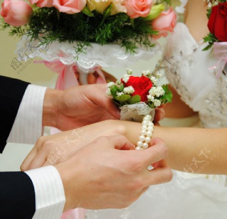 婚礼新娘手腕花图片