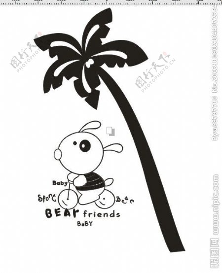 小熊椰子树图片