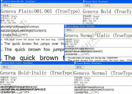 Geneva字体打包下载