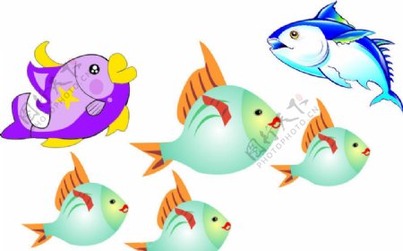 鱼可爱卡通造型图片