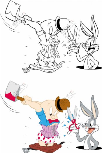 兔八哥卡通图片