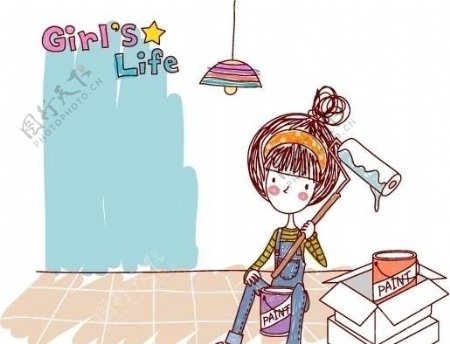 女生的生活GirlsLife粉刷图片