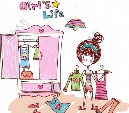 女生的生活GirlsLife寝室衣橱图片