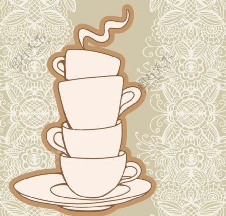 茶水花纹图片
