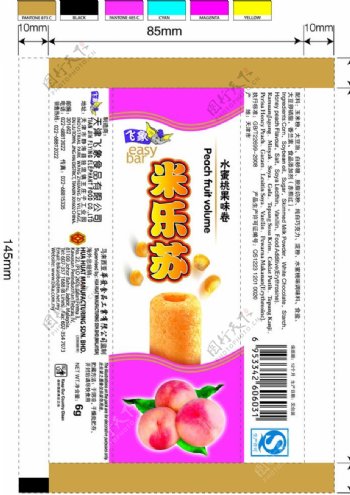 水蜜桃味米乐苏米果卷图片