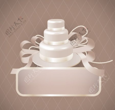 欧式婚纱婚礼蛋糕背景图片