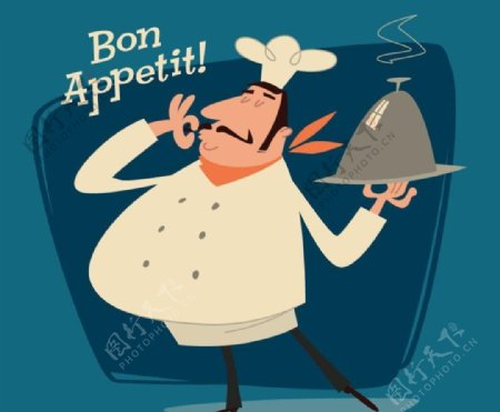 卡通人物厨师素材图片
