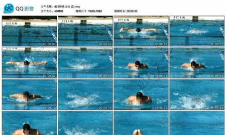 游泳比赛高清实拍视频素材