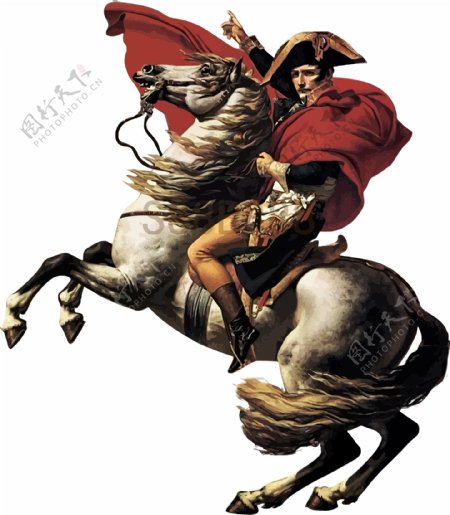 拿破仑骑马图AI源文件图片