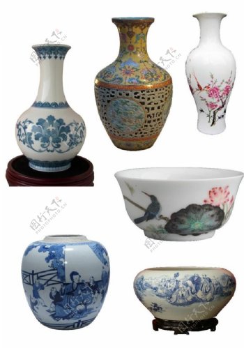 陶瓷花瓶陶罐收藏品图片