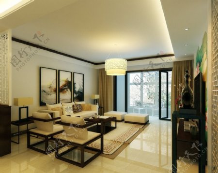 新中式豪华客厅图片