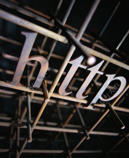 互联网标志之钢架字母HTTP图片