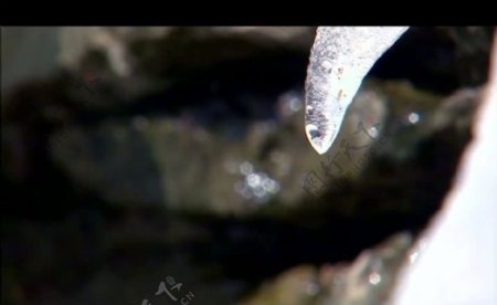 冰雪融化水滴视频素材