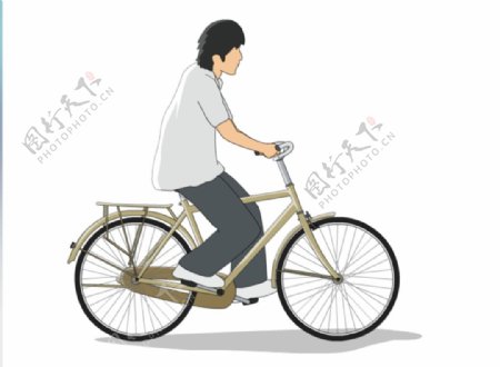骑自行车的男子flash动画
