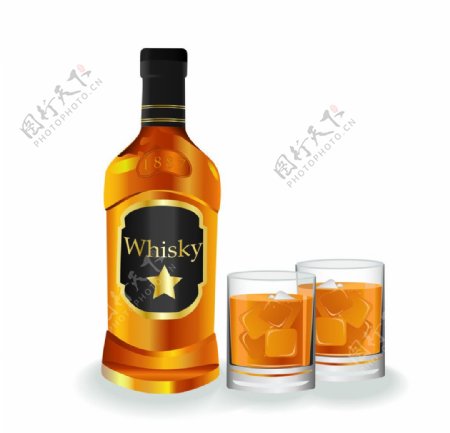 威士忌酒杯图片