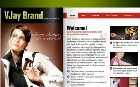 品牌服装网页设计