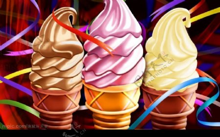 甜筒冰淇凌图片