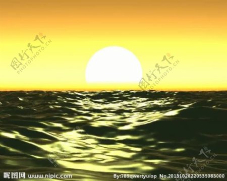 日出日落海面视频素材