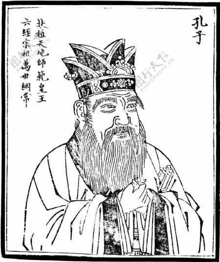 中国历史人物孔子图片