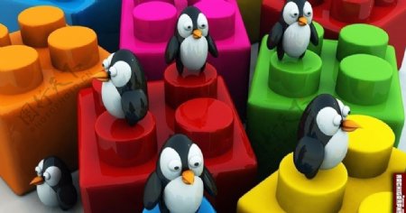 3D小企鹅图片