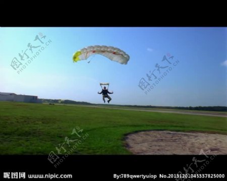 跳伞背景视频素材