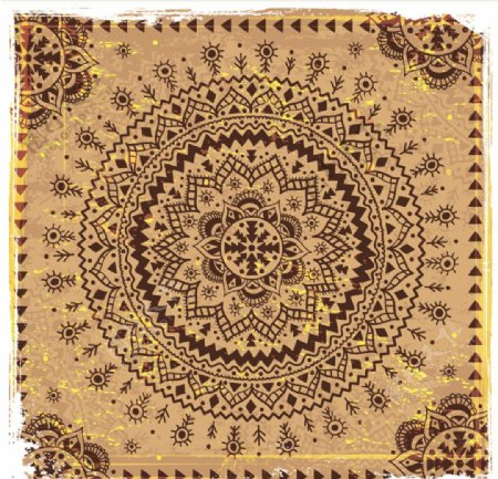 复古花纹毯子图片