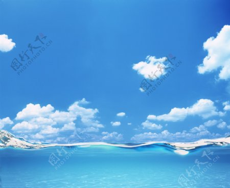 白云海水图片