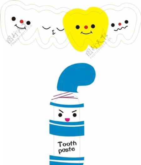 牙膏牙齿图片