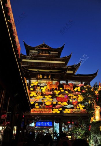 虎年豫园花灯上海夜景图片