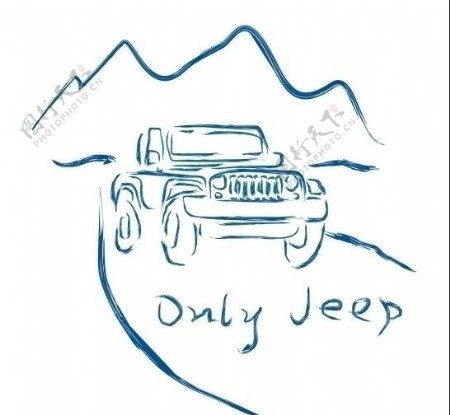 jeep牧马人简笔画图片