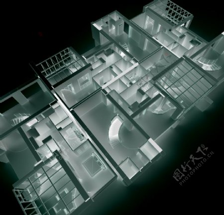 3d建筑模型别墅洋房图片