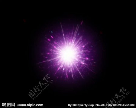 紫色粒子星光光效视频