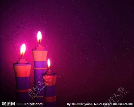 紫色蜡烛背景视频素材