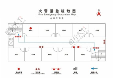 楼层消防图图片