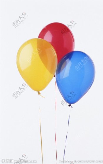 三色的气球图片