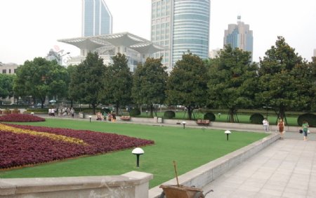 上海市中心街头照片图片
