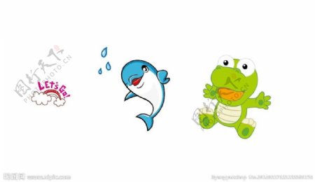 青蛙海豚彩虹图片