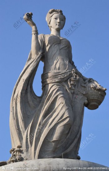 永川茶山神女雕像图片