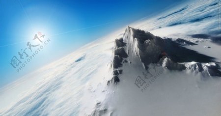 雪山晨景图片