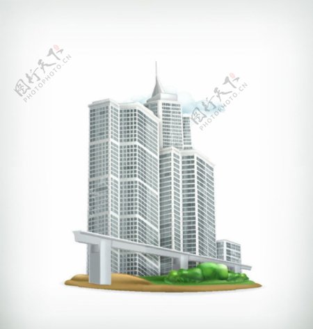 3d建筑图标图片