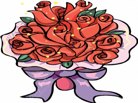 浪漫玫瑰花束图片