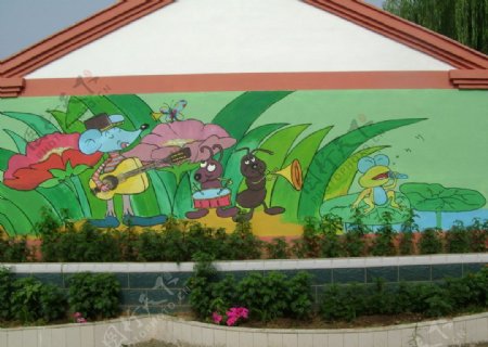 幼儿园墙体画图片