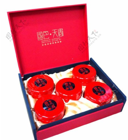 国色天香大红袍礼盒图片