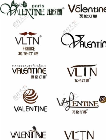 化妆品品牌logo字母设计图片