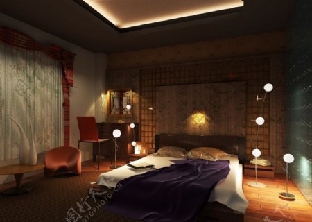 卧室3d模型图片